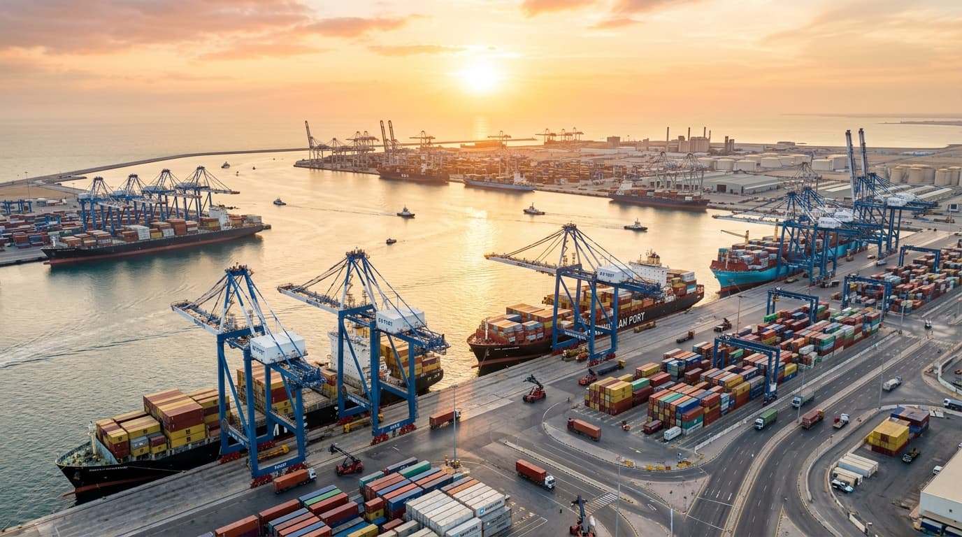 Safehands Logistics Port at Sunrise